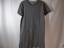 EVERLANE T-Shirt Dress Womens Sz S Black White Striped Mini Short Sleeve Casual