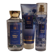 Bath  Body Works  DENIM  DAISIES  3-Piece Body Care Set - SHIPS FREE 