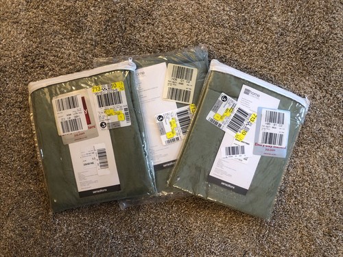 3 VTG JC Penney Home Collection Sensations Rod Pocket Panel 52x84" Olive NEW - Picture 3 of 4