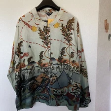 CITRON Santa Monica Asian Inspired Art-To-Wear Tunic Blouse Plus Size 3X NWT