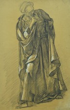 Ancien tableau dessin portrait