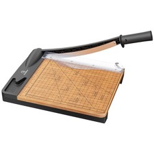 12 Inch Heavy Duty Paper Cutter, Wood Base Guillotine Paper Trimmer 12-16 S...