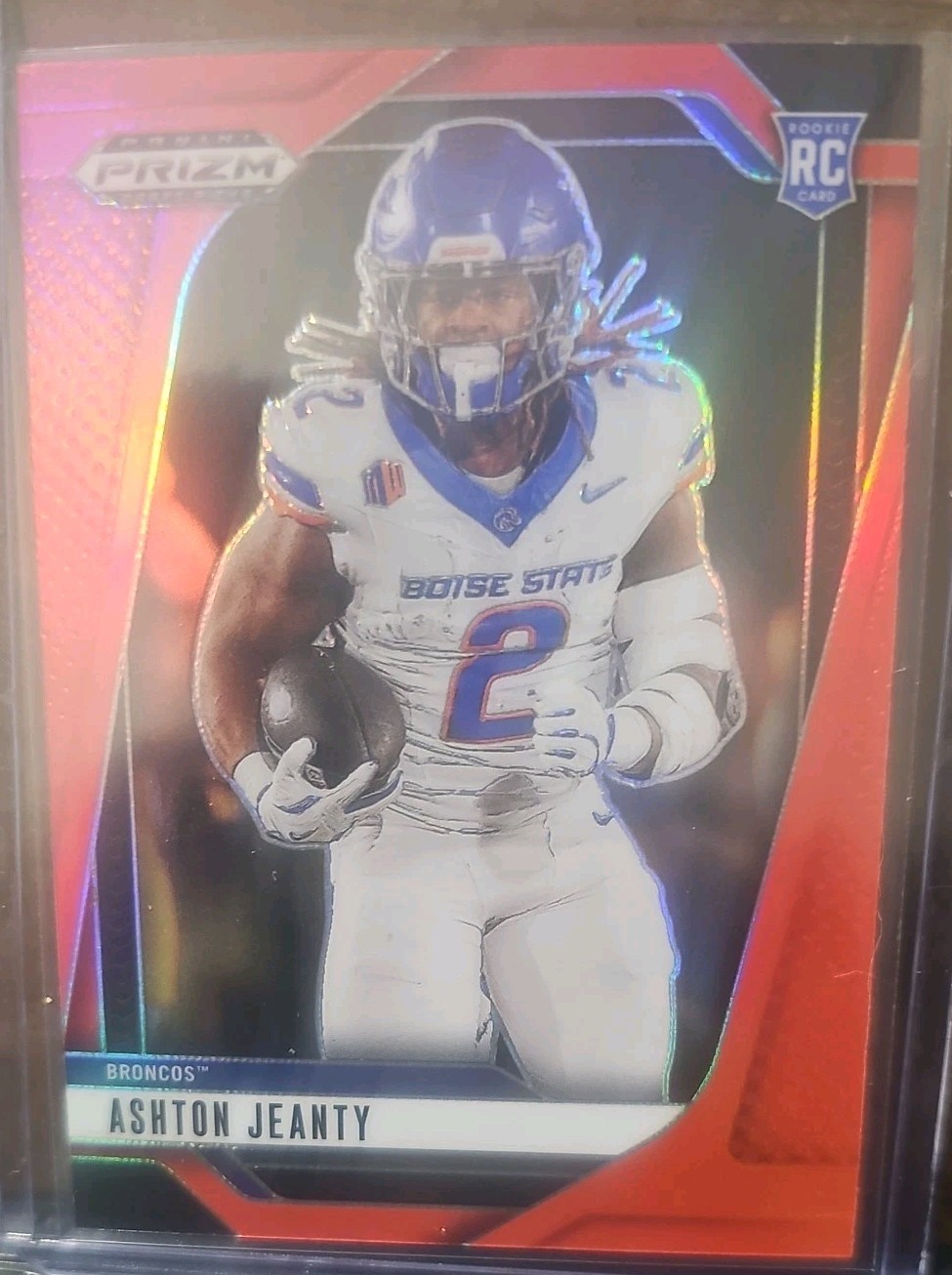 2025 Prizm Draft Picks Ashton Jeanty #13 RC Red Prizm /399 Boise / Raiders