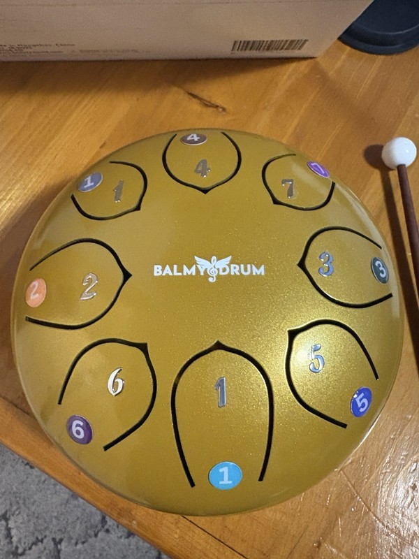 Mini Beat Balmy Drum Instrument 6inch Gold Tone