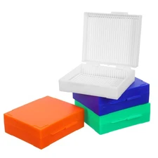  4 Pcs Microscope Accessories Clear Slide Case Reusable Slides Boxes