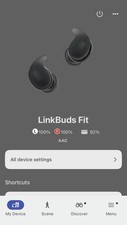 Sony WF-LS910N   LinkBuds Fit   Wireless   Noise Canceling   Black   Mint