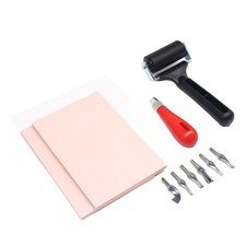 Artistic Rubber Stamp Making Set Easy to use Engraving Tools with Rubber Tiles