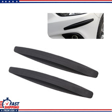 Universal Bumper Guard Strips 2pcs Rubber Front Rear Protector Carcolor Black