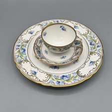 Schumann Arzberg Bavaria Forget Me Not Demitasse Cup Saucer & Plate Trio Germany