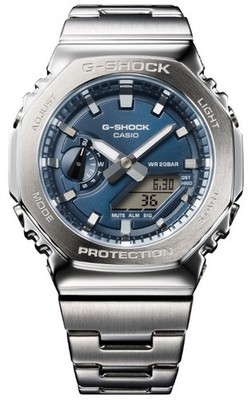 Casio G Shock Steel Navy Blue GM2110 Series Casioak Watch GM2110D-2B