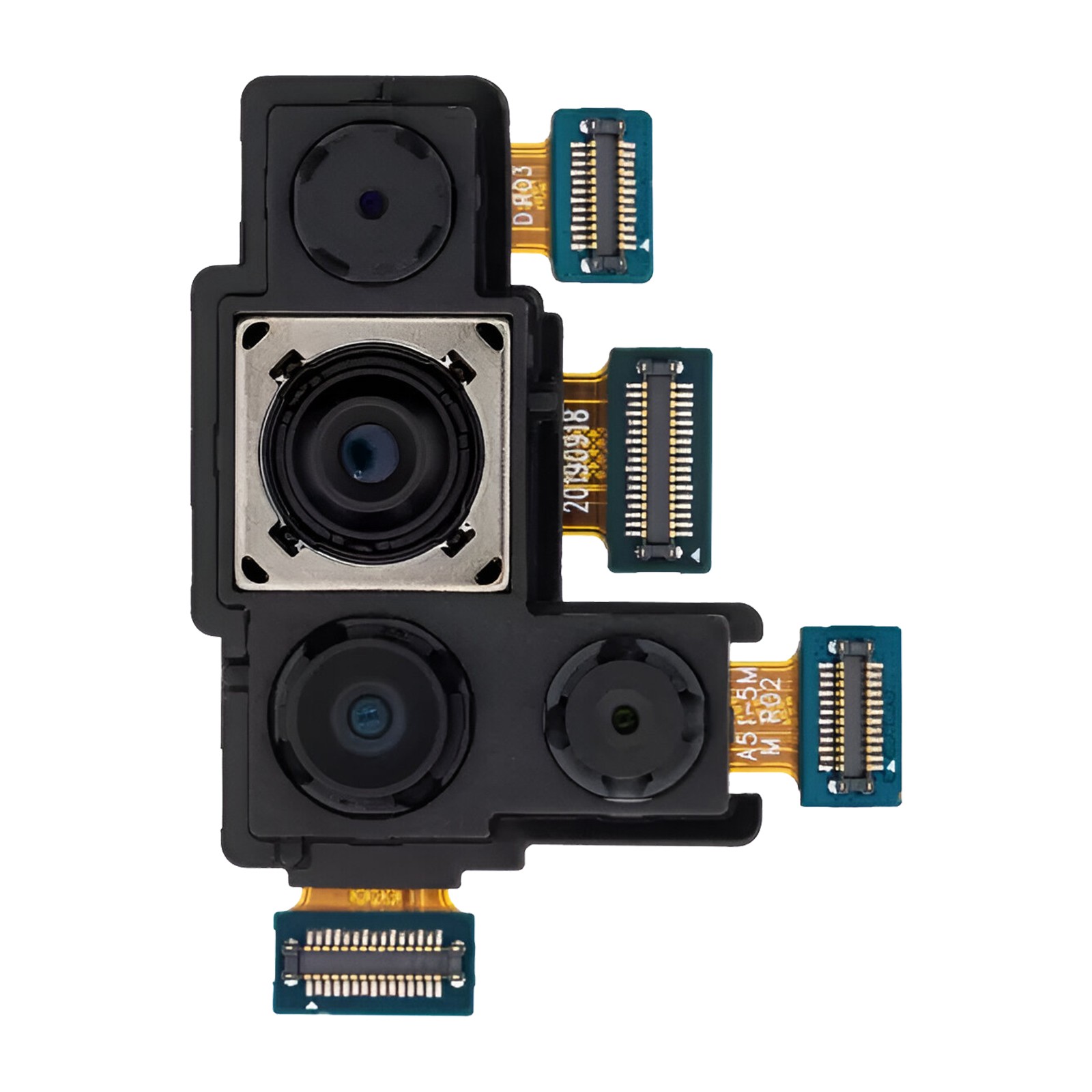 Appareil photo de remplacement Clappio pour Galaxy A51 triple objectif noir