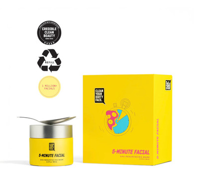 Clean Your Dirty Face 5 Minute Facial AHA Resurfacing Mask for Brighter Skin 2.3