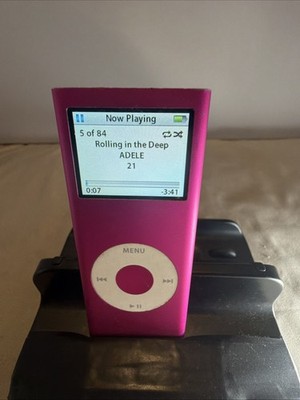 Apple iPod Nano 2nd Gen 4GB Pink A1199 Has More Than 80 Songs