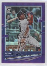 2020 Panini Donruss Optic FOTL Purple Pandora Prizm 87/99 Ronald Acuna Jr 0j4n