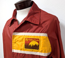 Vtg 70s 80s SWINGSTER Men's M Windbreaker Jacket GOLDEN CIRCLE Snap USA EUC