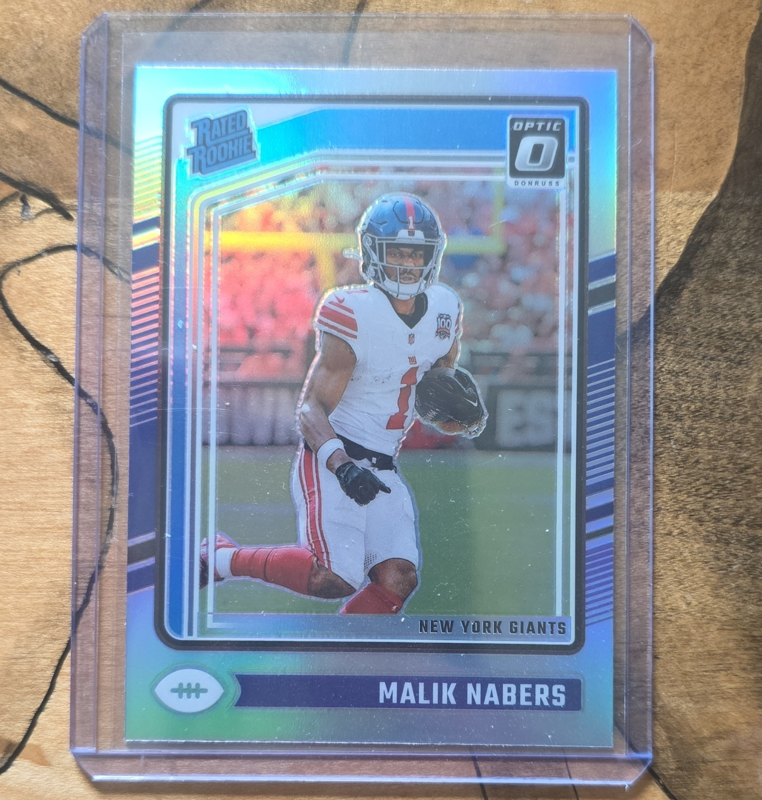 Panini 2024 Donruss Optic Malik Nabers Rated Rookie Holo Prizm #271 Giants