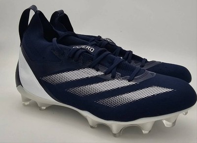 Adidas Mens size 11.5 Adizero Impact + football cleats Navy, white