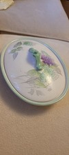 Vintage Shelley England Hand Painted Hydrangea Covered Serving Dish Art Deco
