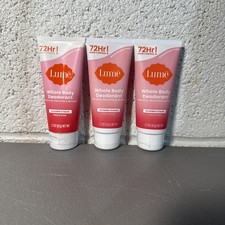 3 Pk Lume Whole Body Deodorant Invisible Cream Peony Rose Scent 2.2 Oz Each New