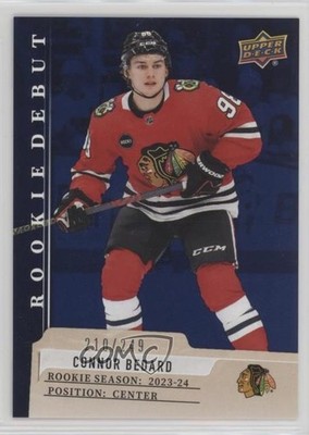 2023-24 Upper Deck UD Rookie Debut Blue 210/249 Connor Bedard #1 RC 0tl