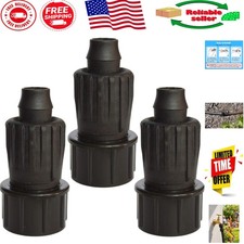 Reliable 3-Pack Hose Connectors - 1/2" Irrigation Tubing to 3/4" Faucet Adaptors