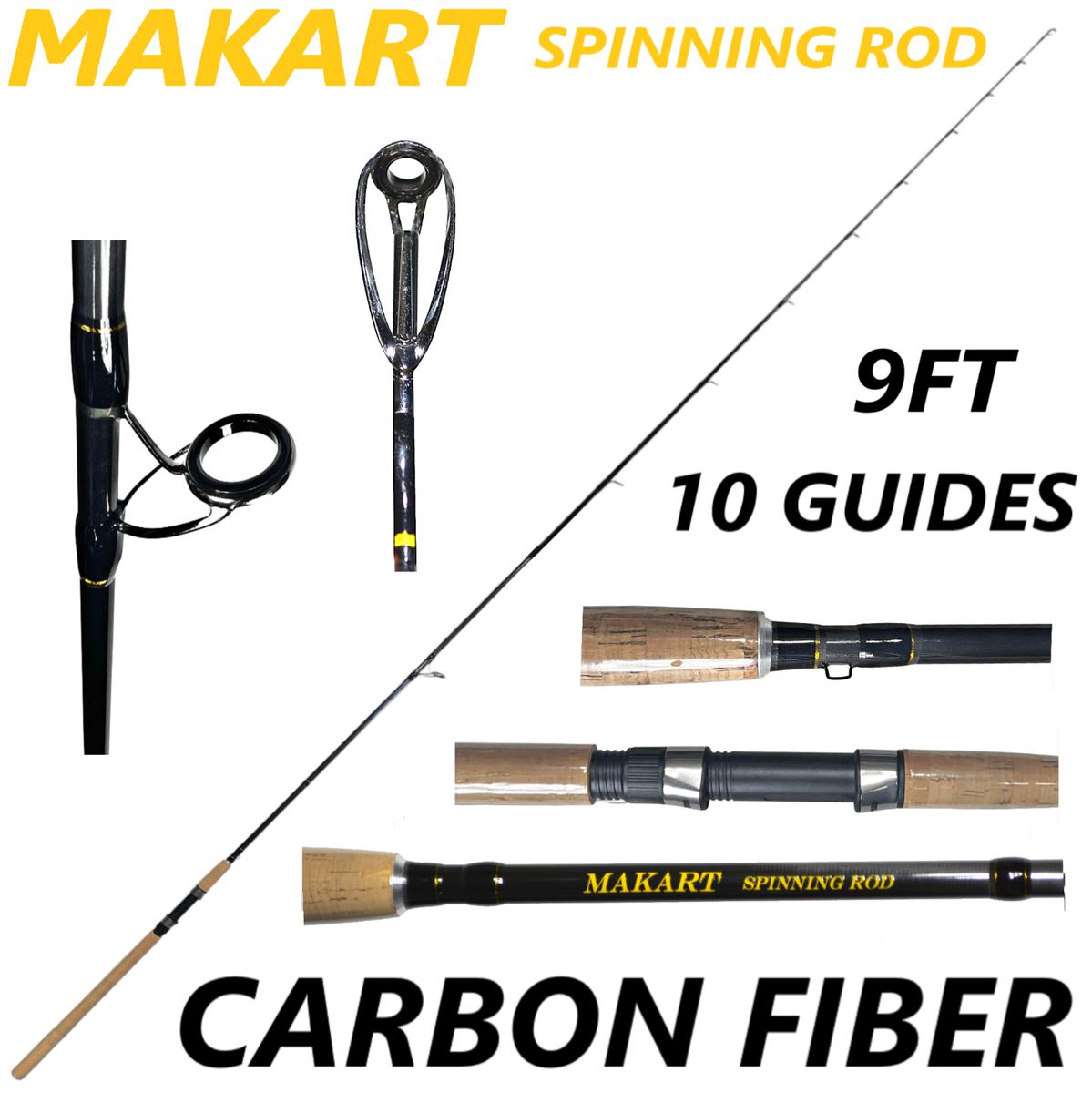 ロッド Foolin' R Rod BEST POWER 95M Fishing Pole Spinning Rod Carbon Fiber 9ft Heavy Fast Lightweight