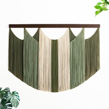 Tie-Dye Macrame Wall Hanging Large Dip Dye Yarn Tapestry Home Boho Wall Decor...