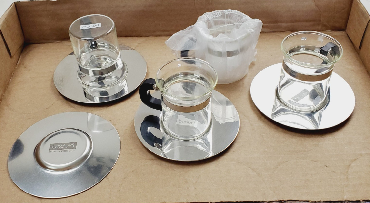 BODUM 4992 C Jorgensen Chambord Espresso Cups - set of 4 Gla