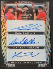 Cam Caminiti Carter Holton Hurston Waldrep 2024 Leaf Trinity Autograph (1/1)