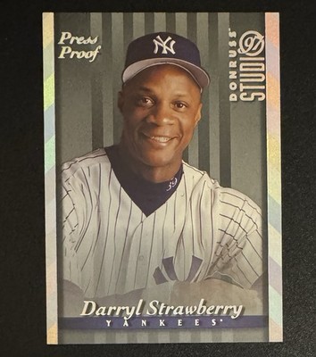 Darryl Strawberry 1997 Donruss Studio Silver Press Proof #143 - New York Yankees