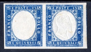 HORIZONTAL PAIR WITH ONE SPECIMEN WITHOUT EFFIGY FROM C. 15 SARDINIAN TYPE SASS 11n