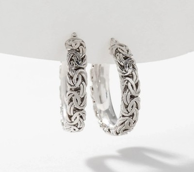 Sterling Silber byzantinische 1'' Creolen von Silver Style