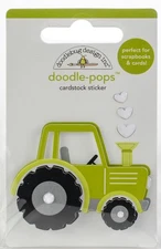 Doodlebug Doodle-Pops 3D Stickers-Trusty Tractor