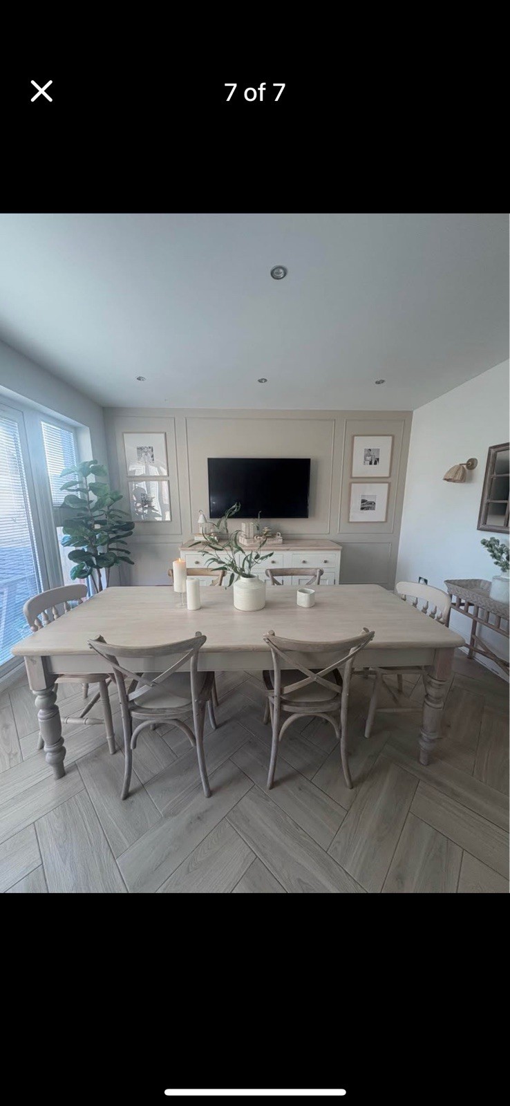 Stunning 7ft Farmhouse Dining Table Kitchen Table (chairs not included)