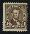 CKStamps: US Stamps Collection Scott#254 4c Lincoln Mint H OG Gum Disturb