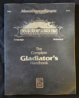 TSR AD&D 2nd Edition Dark Sun Complete Gladiator's Handbook