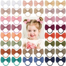 Toddler Hair Accessories 40pcs 2.75" Elastics Rubber Ribbon Bands, Bows for ...