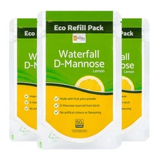 Bundle Offer 3 for 2: Waterfall D-Mannose Lemon Powder (Eco Refill Pack) 3 x 50g