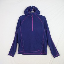 RAB Orbit Hoodie Size 14 Purple Polartec Zip Outdoor Walking Hiking Hooded Layer