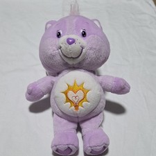 Care Bear Cousins Bright Heart Raccoon Purple Stuffed Animal 2004 Care Bears
