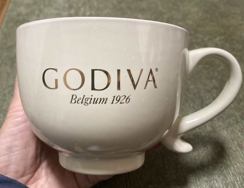 Godiva Chocolate Mug Cup - Belgium 1926 - unique