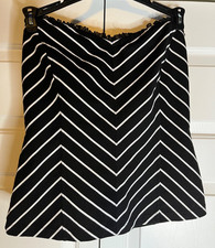 White House Black Market Black White Bustier Corset Top Size Large