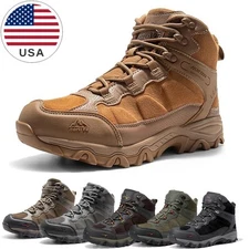 Men's Waterproof Hiking Boots Outdoor Mid Trekking Lightweight Shoes US Size
