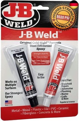 J-B Weld 8265S Cold Weld Steel Reinforced Epoxy with Hardener, 2 oz by J-B Weld