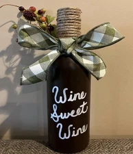 Wine Sweet Wine DIY Decorated Wine Bottle Handmade By Sammie Rae’s Design Vortex