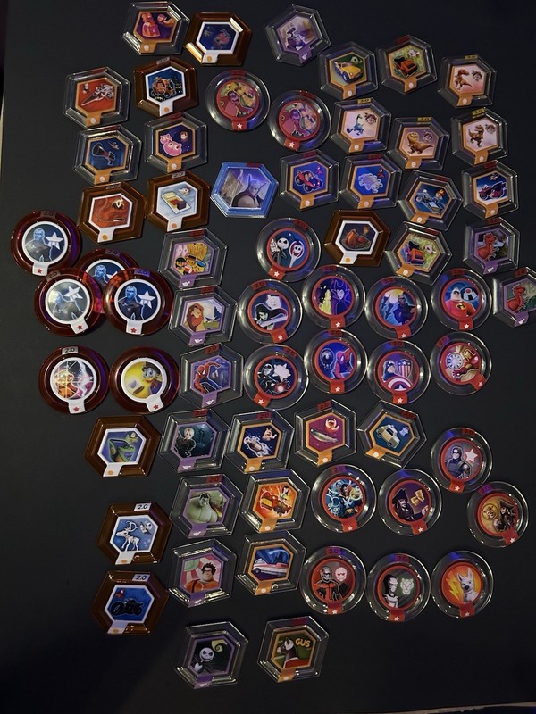 Disney Infinity Discs Mixed Set Of 64 Pieces From Series 1-3