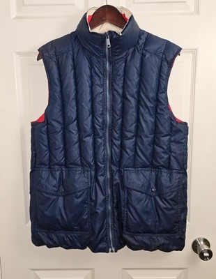 *SUPER RARE!* Vtg TRAC R/W/B Reversible Down Puffer Vest YKK Zippers Men's Large