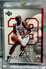 Michael Jordan ROOKIE OF THE YEAR SSP Card AUTHENTIC VERY RARE BULLS JERSEY #23