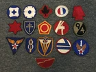 Vintage WW2 Era Lot of 16 Military Patches From Estate