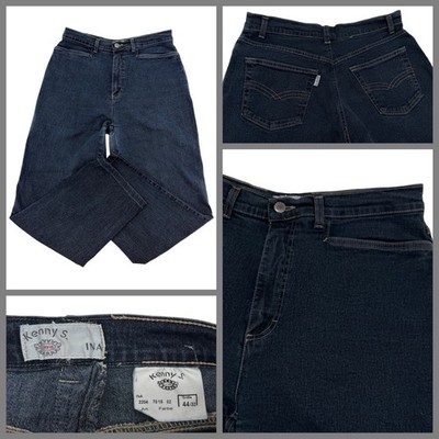 Kenny S. Jeans Men 30x28 Blue Dark Straight Cotton Blend Made Italy YGI P1-188